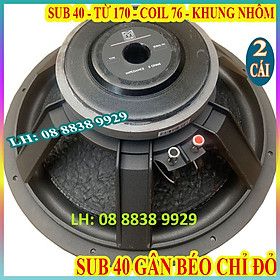 Mua CẶP LOA BASS SUB 40 TỪ 170 COIL 76 CHỈ ĐỎ CAO CẤP HÀNG CHÍNH HÃNG - GIÁ 2 LOA