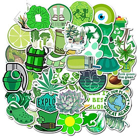Bộ 50 miếng Sticker hình dán Green stub