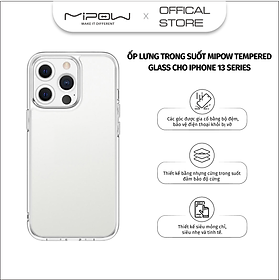 ỐP LƯNG TRONG SUỐT MIPOW TEMPERED GLASS DÀNH CHO IPHONE SERIES 13- HÀNG CHÍNH HÃNG