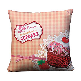 Gối vuông Life is…as sweet as a cupcake - GVFO005