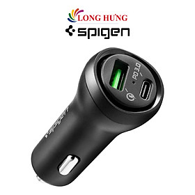 Cốc sạc xe hơi Spigen STEADIBOOST 1USB 1Type-C 27W PD3.0/QC3.0 000CP25597 - Hàng chính hãng