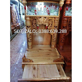 Mua Bàn Thờ Thần Tài Ông Địa 48-81cm gỗ Xoan