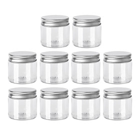 10 Pieces Face Cream Jars, 150ml Empty Cosmetic Container with Lids, Refillable Cosmetic Container Bottles, Makeup Container Jars for Beauty Products