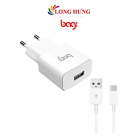 Combo cốc sạc Bagi QC 3.0 2A 1USB + Cáp USB Type-C 2.0 1.2m CB-M30 2020