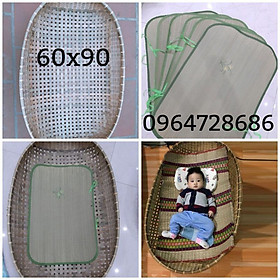 Combo Nôi Tre 60x90, Chiếu sz lớn - Tặng vòng dâu tằm