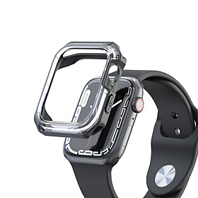 Ốp Case Viền PC Trong Suốt cho Apple Watch Series 4/5/6/SE/7/8/9/SE2 Size 40mm/41mm/44mm/45mm