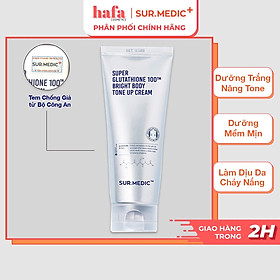 Kem Dưỡng Trắng - Nâng Tone Da Toàn Thân Sur.medic Super Glutathione 100TM Bright Body Tone Up Cream 150ml