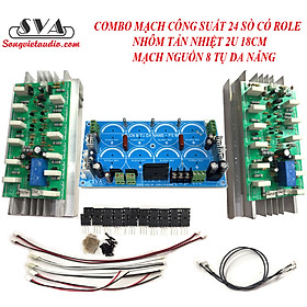 Mua COMBO CÔNG SUẤT 24 SÒ CÓ ROLE + MẠCH NGUỒN 8 TỤ ĐA NĂNG + NHÔM TẢN NHIỆT 2U