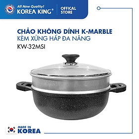 Chảo sâu + xưởng hấp đa năng Korea King size 32cm KW-32MSI