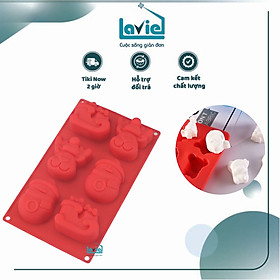 Mua Khuôn silicon  khay silicone tạo hình Giáng sinh làm đá  làm thạch  làm kẹo  làm bánh 6 ô