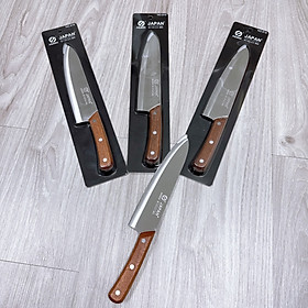 Dao thái đồ ăn, cắt gọt trái cây loại trung cán gỗ dài 30cm