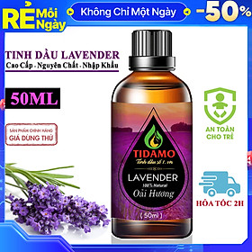 Tinh Dầu Lavender Nguyên Chất Nhập Khẩu 50ML (Oải Hương), Tinh Dầu Xông Phòng Oải Hương Giúp Thư giản, Khử Trùng Và Bảo Vệ Sức Khỏe, Sử Dụng Với Máy Xông Tinh Dầu Cho Gia Đình Và Văn Phòng