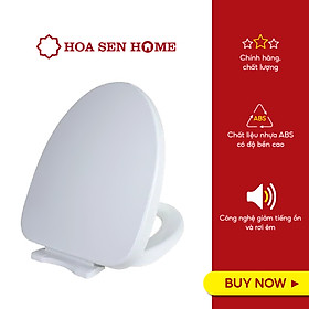 Nắp bồn cầu rơi êm Hùng Anh HA10 chất liệu nhựa nguyên sinh ABS, POM, trọng lượng 1.8kg - Hoa Sen Home - Hàng chính hãng    