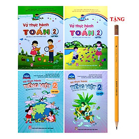 Sách - Combo trọn bộ 4 quyển Vở thực hành Tiếng Việt + Toán lớp 2 - Chân Trời Sáng Tạo