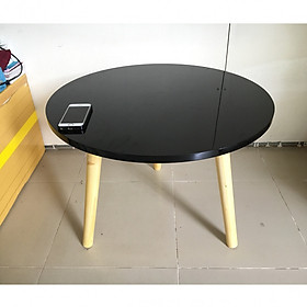 Mua Bàn trà  bàn sofa tròn đen 60x45  bàn cafe phòng khách  bàn coffee  bàn gỗ cà phê