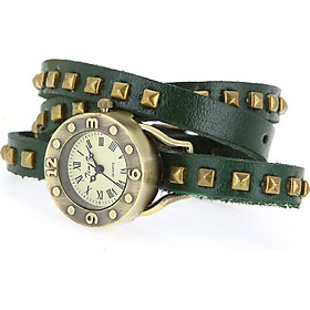 Women‘s Vintage Rivets Bracelet Wrist Watch