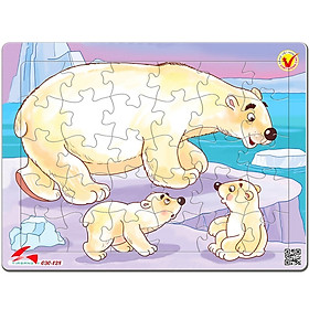 Tranh Xếp Hình A4 30 Mảnh - Gấu Bắc Cực 030-128