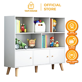 Mua Tủ sách 3 tầng xanh cánh trắng kid Tâm House K118