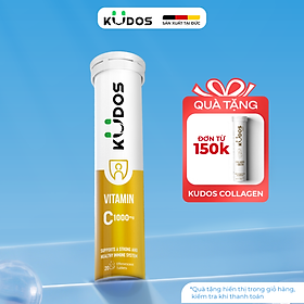 Thực phẩm bảo vệ sức khỏe KUDOS VITAMIN C 1000 MG hương chanh (20 viên/tuýp)
