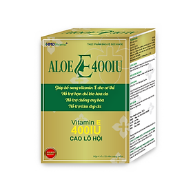 Viên uống bổ sung vitamin E, hỗ trợ làm đẹp da HMD ALOE E 400IU ( Hộp 60 viên )