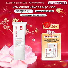 Kem chống nắng Sắc Ngọc Khang 50g giúp chống nắng hiệu quả với chỉ số SPF50, PA++++