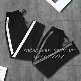 Quần baggy sọc cá tính chất vải cotton đẹp mềm co giãn tốt thời trang Banamo Fashion baggy 1 sọc cotton 811