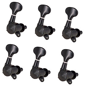 Black Fishtail Acoustic Electric Guitar Parts Guitar String Buttons Tuner 6R