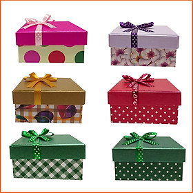 Hộp quà Vuông (thấp) V016 - 10 x 10 x 5 cm - Giao mẫu ngẫu nhiên