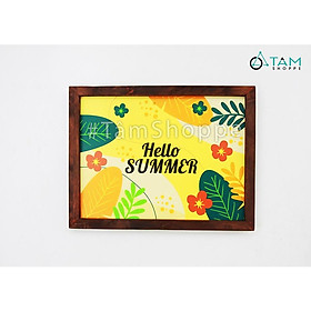 Mua Tranh gỗ phong cách nhiệt đới Tropical Hello Summer tone vàng TRG-30