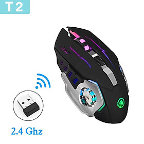 Mua Chuột gaming không dây T28 cho game thủ chống ồn có đèn led 7 màu 3 cấp đội DPI bảo hành 12 tháng