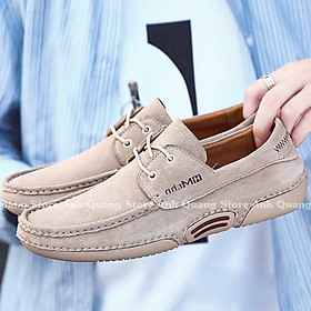 Giày da nam HQC SHOES chất liệu da bò cao cấp phong cách trẻ trung năng động - HQ003