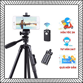 Chân đế Tripod Bluetooth cho điện thoại và máy ảnh TTX - 6218 (Kèm túi đựng và remote bluetooth)