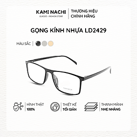 Gọng kính nhựa dáng vuông KAMI NACHI phong cách tự do LD2429