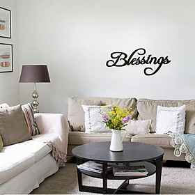 Blessings Wooden Sign Home   Rustic Wall Art Decoration Black