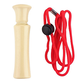 Duck Call Whistle with Rope Decoy Gear Hunting Outdoor Tool red