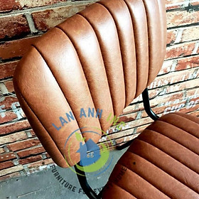 Mua Ghế cafe bàn ăn bọc da chân sắt cao cấp đẹp hiện đại LAGY06