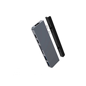 Cổng chuyển hyperdrive duo 7-in-2 hdmi 4k60hz with cable usb-c hub for macbook/ipadpro/laptop/smartphone - hàng chính hãng - hd28c