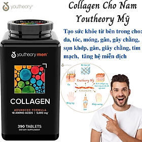 Collagen cho nam Youtheory Mỹ hỗ trợ sức khỏe tổng thể cho:xương khớp, da, móng, gân, dây chằng, cơ bắp, tim mạch và tăng sức đề kháng-Massel Official