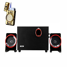 Mua Combo Bộ 3 Loa Nghe Nhạc Để Bàn Máy Tính D-200E Làm Bằng Gỗ Cao Cấp + Tặng Bật Lửa Khò Kiêm Đồng Hồ Cao Cấp  (Màu Ngẫu Nhiên)