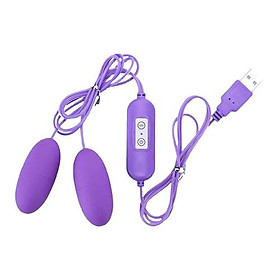 máy massage 2 trứng rung đầu cắm sạc USB < màu ngẫu nhiên>