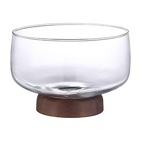 Glass Fruit Bowl Decorative Bowl High Footed Platter for  Snack