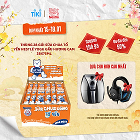 Thùng 28 gói Sữa chua Tổ Yến Nestlé Yogu Gấu Hương Cam 28x75ml