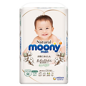 Tã Quần Moony Natural Bông Organic M46 (46 Miếng)