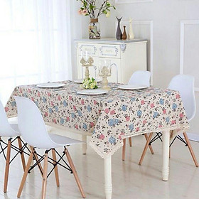 Mua Khăn trải bàn hoa tú cầu xanh đỏ viền ren