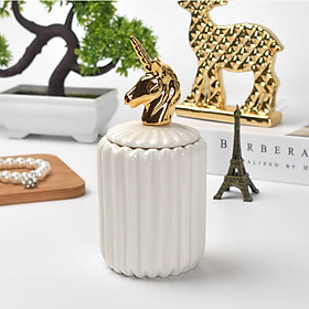 Lọ tăm bông Golden Porcelain