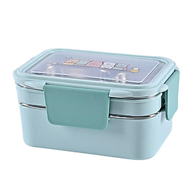 Stainless Steel Bento Box, with Divided Compartments Food Container for Outdoor Camping