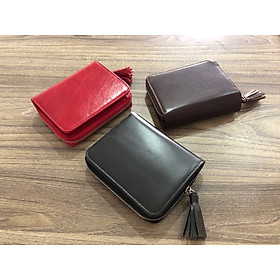 Ví Gấp Ba Nhỏ Gọn Nhiều Ngăn Tiện Lợi Màu Đen