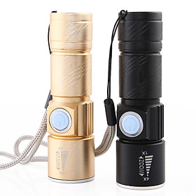 Mua Đèn Pin Siêu Sáng Vỏ Nhôm Zoom 4X 3 Chế Độ Siêu Sáng Sạc Cổng USB