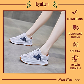 Giày sneaker nữ trắng Hàn Quốc, thể thao thời trang cute cho học sinh, đi học đẹp xịn xò, đáng yêu