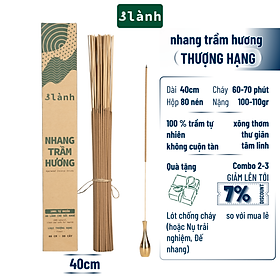 Nhang Trầm Hương Thượng Hạng 3 Lành Dài 23-30-40cm, Hộp 100-400gr Tự Nhiên 100% >15 Năm Trầm Thờ Cúng Thư Giãn Xông Nhà